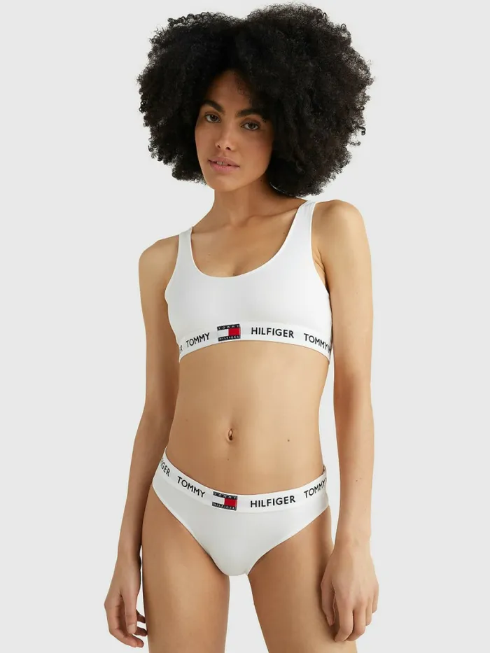 Tommy Hilfiger Tommy 85 Stretch Cotton Logo Briefs Pvh Classic White Womens Essentials