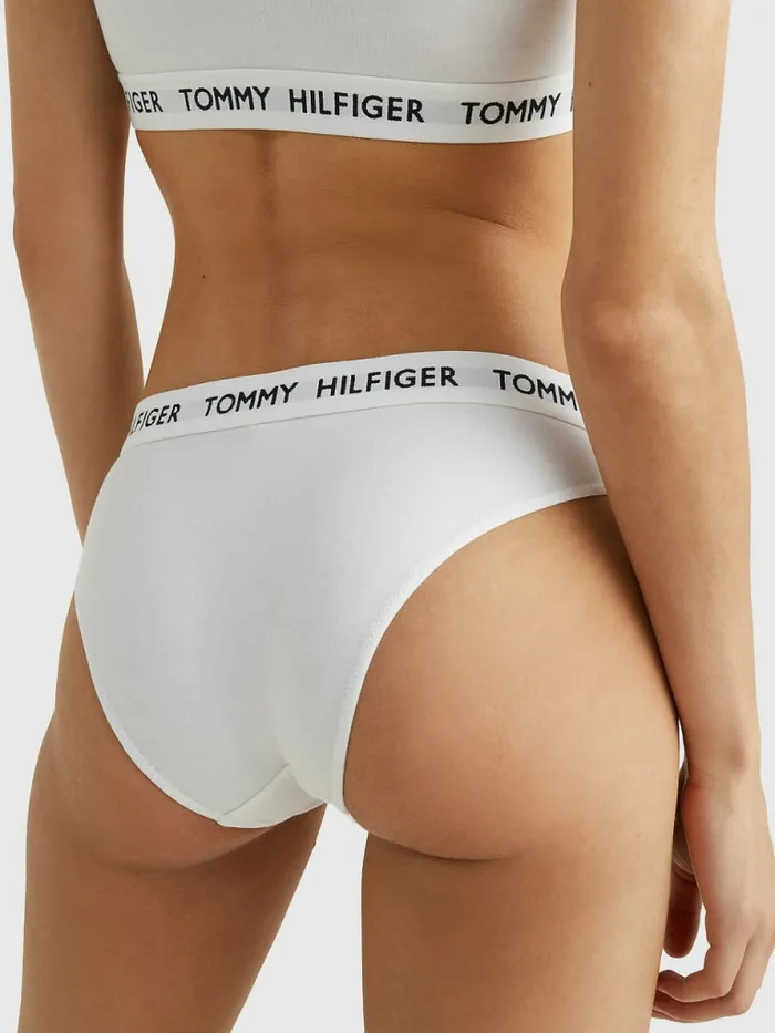 Tommy Hilfiger Tommy 85 Stretch Cotton Logo Briefs Pvh Classic White Womens Essentials