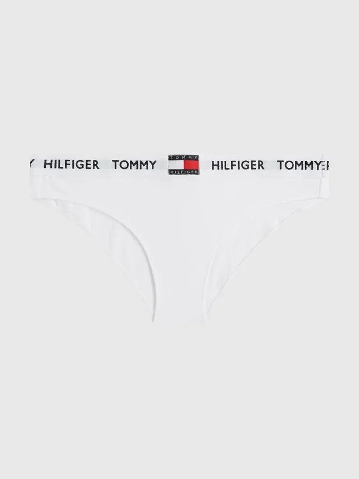 Tommy Hilfiger Tommy 85 Stretch Cotton Logo Briefs Pvh Classic White Womens Essentials