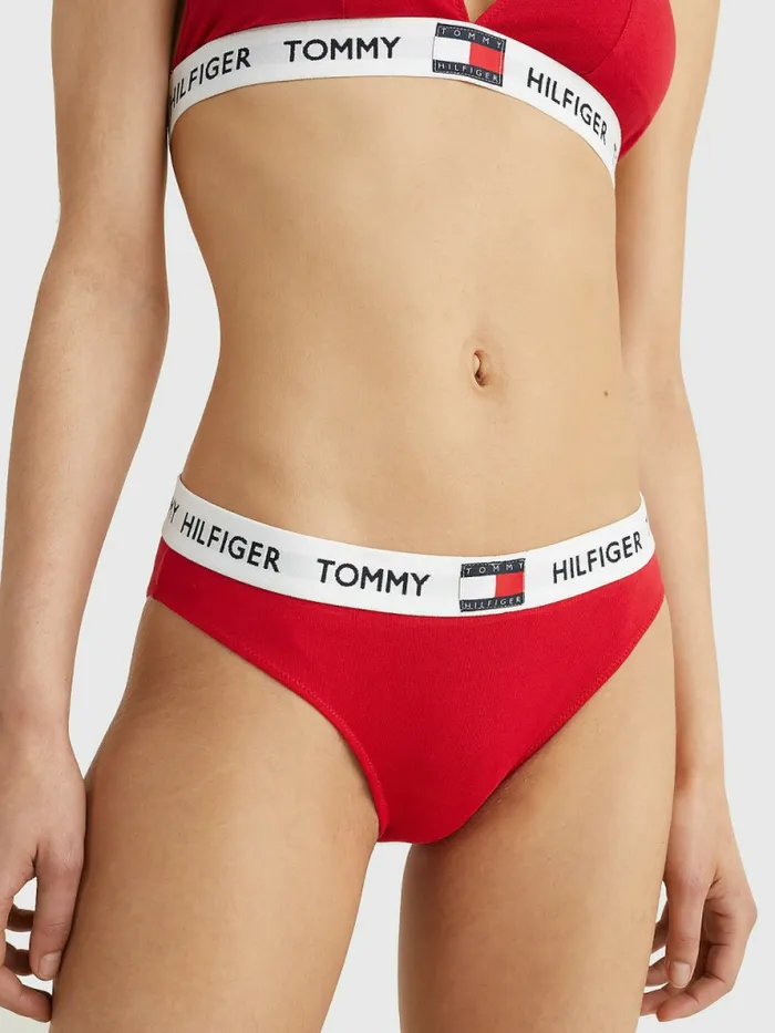 Tommy Hilfiger Tommy 85 Stretch Cotton Logo Briefs Tango Red Womens Essentials Tommy Hilfiger Tommy 85 Stretch Cotton Logo Briefs Tango Red Womens Essentials