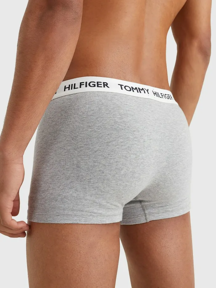 Tommy Hilfiger Tommy 85 Stretch Cotton Logo Trunks Medium Grey Heather Mens Underwear Gift for Friend