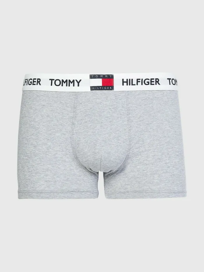 Tommy Hilfiger Tommy 85 Stretch Cotton Logo Trunks Medium Grey Heather Mens Underwear Gift for Friend