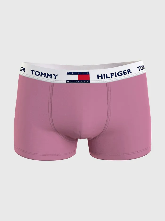 Tommy Hilfiger Tommy 85 Stretch Cotton Logo Trunks Rose Tea Mens Underwear Gift for Friend Tommy Hilfiger Tommy 85 Stretch Cotton Logo Trunks Rose Tea Mens Underwear Gift for Friend