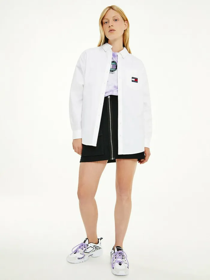 Tommy Hilfiger Tommy Badge Boyfriend Shirt White Womens Shirts and Blouses Fashion Tommy Hilfiger Tommy Badge Boyfriend Shirt White Womens Shirts and Blouses Fashion