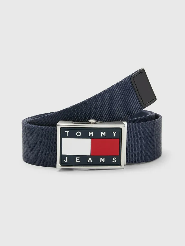 Tommy Hilfiger Tommy Badge Buckle Belt Twilight Navy Mens Belts For Sale