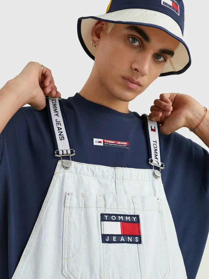 Tommy Hilfiger Tommy Badge Dungarees Denim Light Mens Jeans Fashion