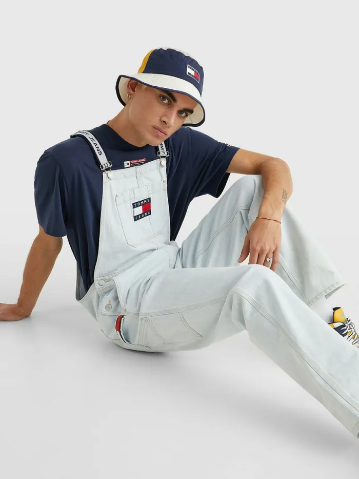 Tommy Hilfiger Tommy Badge Dungarees Denim Light Mens Jeans Fashion
