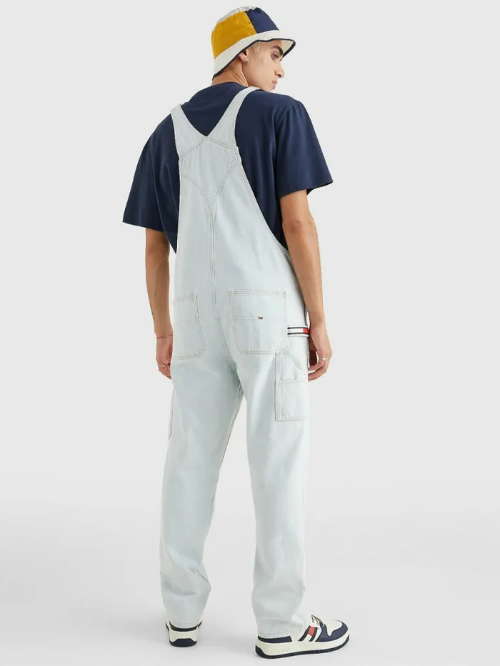 Tommy Hilfiger Tommy Badge Dungarees Denim Light Mens Jeans Fashion