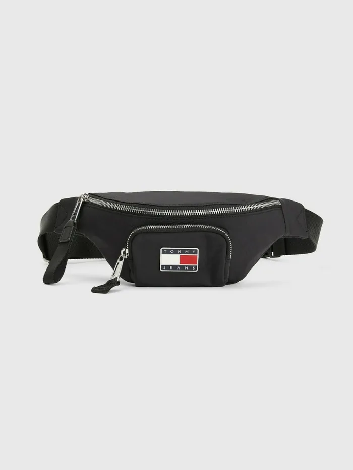 Tommy Hilfiger Tommy Badge Plaque Bumbag Black Womens Bags Casaul