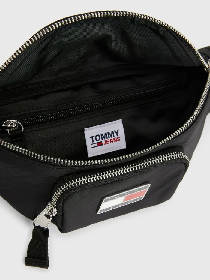 Tommy Hilfiger Tommy Badge Plaque Bumbag Black Womens Bags Casaul