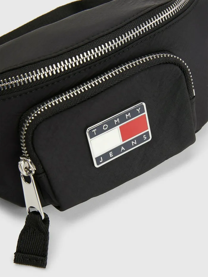 Tommy Hilfiger Tommy Badge Plaque Bumbag Black Womens Bags Casaul