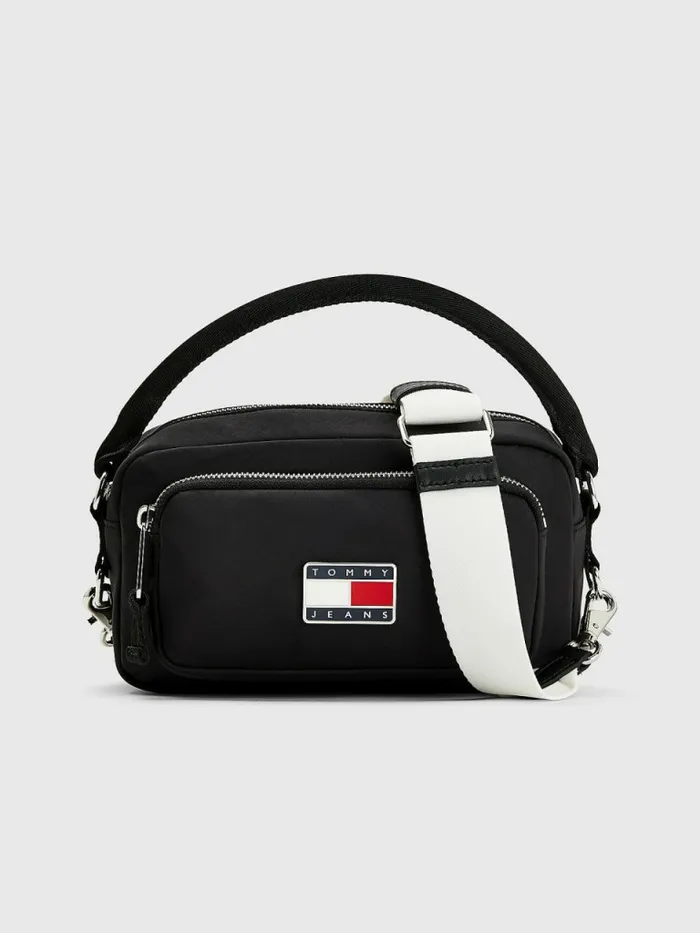 Tommy Hilfiger Tommy Badge Plaque Crossover Bag Black Womens Bags Gift for Friend Tommy Hilfiger Tommy Badge Plaque Crossover Bag Black Womens Bags Gift for Friend