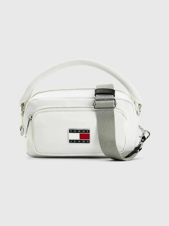Tommy Hilfiger Tommy Badge Plaque Crossover Bag Ecru Womens Bags Popular
