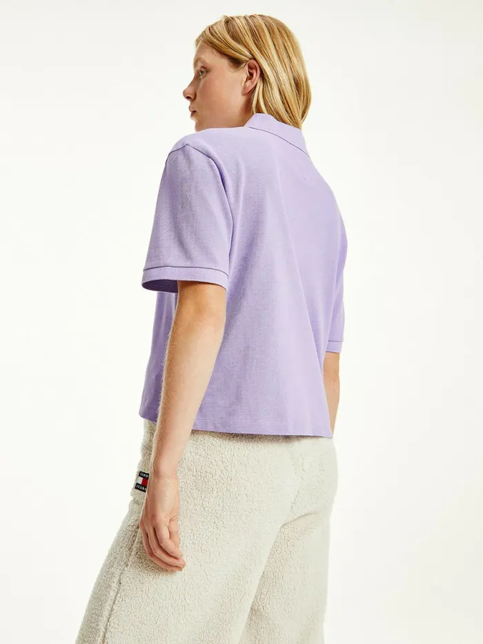 Tommy Hilfiger Tommy Badge Polo Violet Viola Womens Polo Shirts Gift Ideas