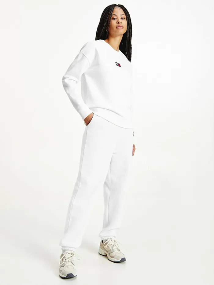Tommy Hilfiger Tommy Badge Sweatshirt White Womens Sweatshirts and Hoodies Sale Tommy Hilfiger Tommy Badge Sweatshirt White Womens Sweatshirts and Hoodies Sale