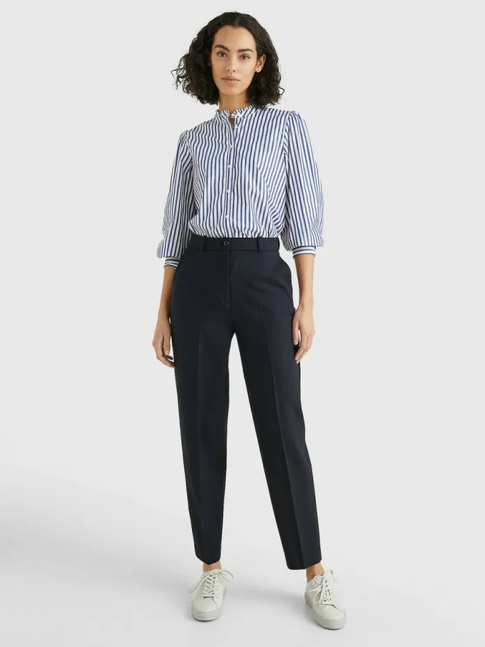Tommy Hilfiger Tommy Icons High Rise Tapered Trousers Desert Sky Womens Trousers