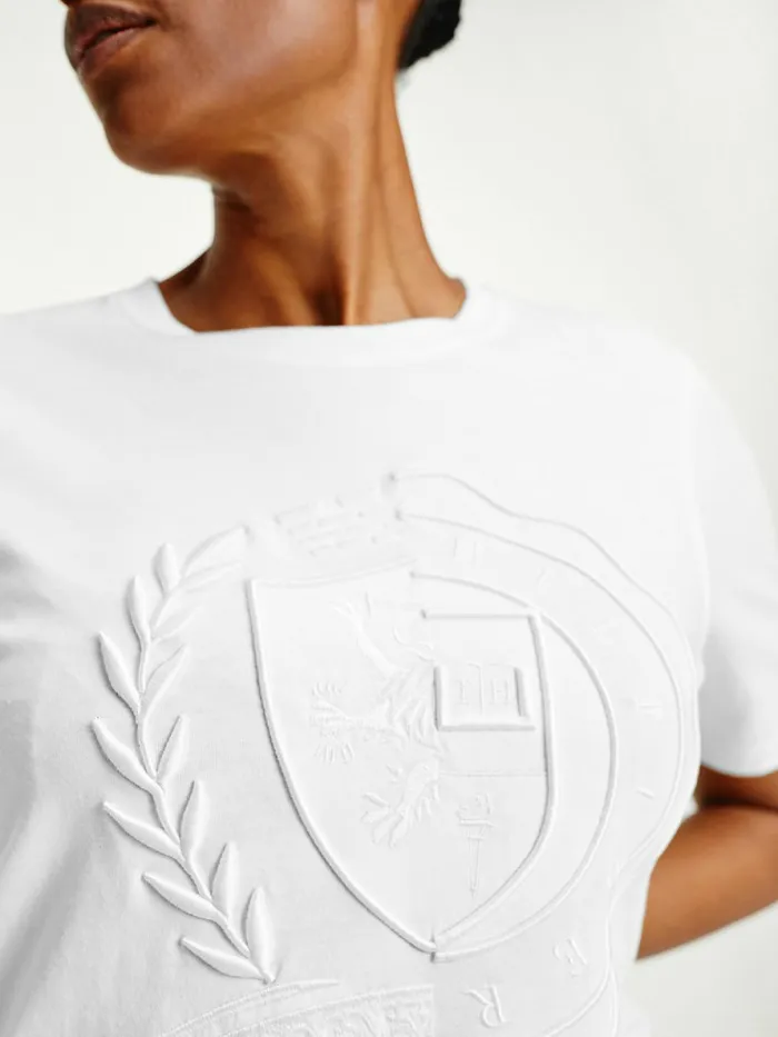 Tommy Hilfiger Tommy Icons Organic Cotton TShirt Ecru Womens TShirts Online