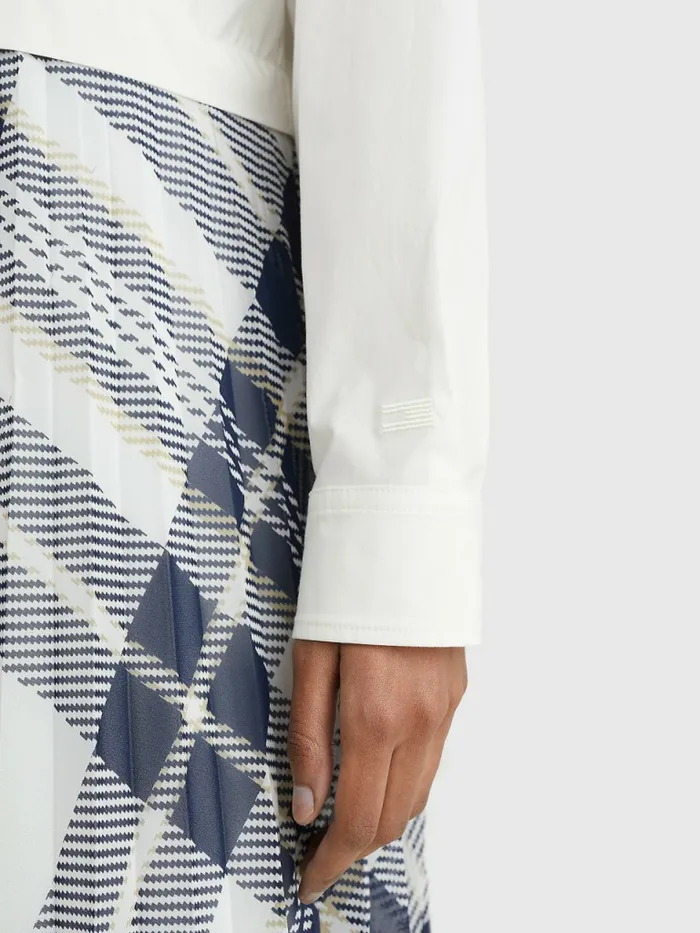 Tommy Hilfiger Tommy Icons Oversized Pleated Shirt Dress Ecru Womens Dresses and Jumpsuits Casaul