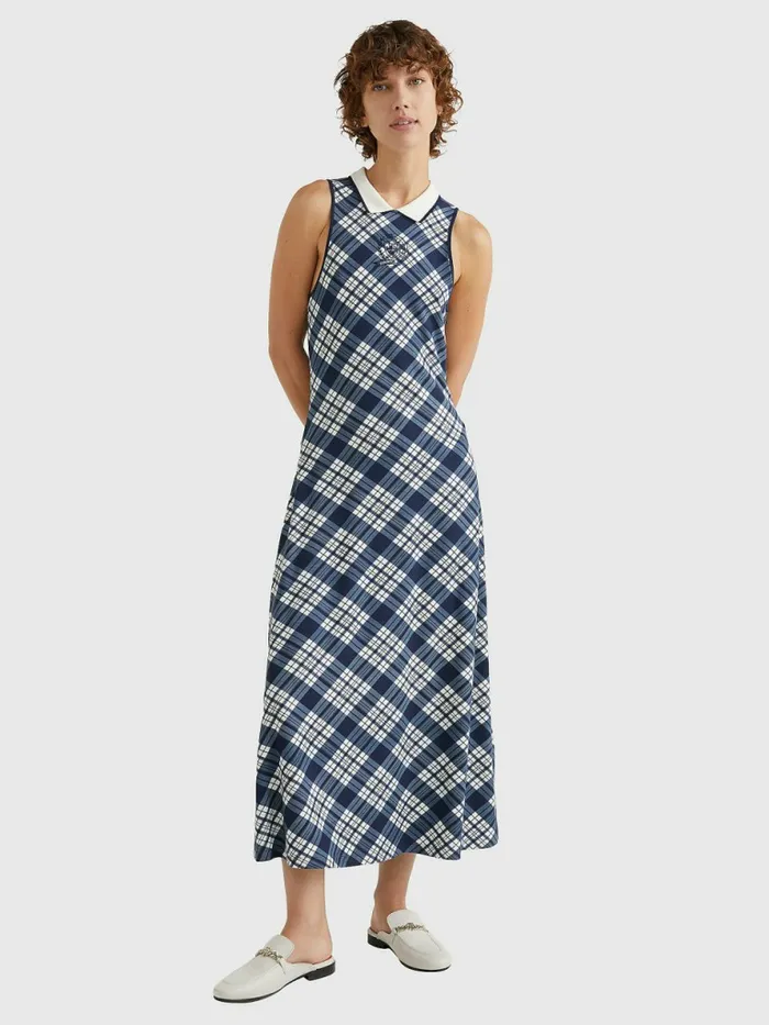 Tommy Hilfiger Tommy Icons Polo Dress Icon Bias Small ChkP BlueEcru Womens Dresses and Jumpsuits Cheap On Sale Tommy Hilfiger Tommy Icons Polo Dress Icon Bias Small ChkP BlueEcru Womens Dresses and Jumpsuits Cheap On Sale