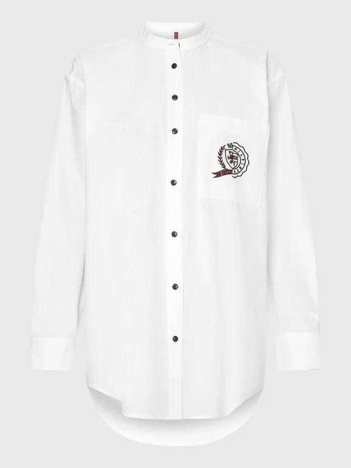 Tommy Hilfiger Tommy Icons Relaxed Boyfriend Shirt Th Optic White Womens Shirts and Blouses Gift 4 You