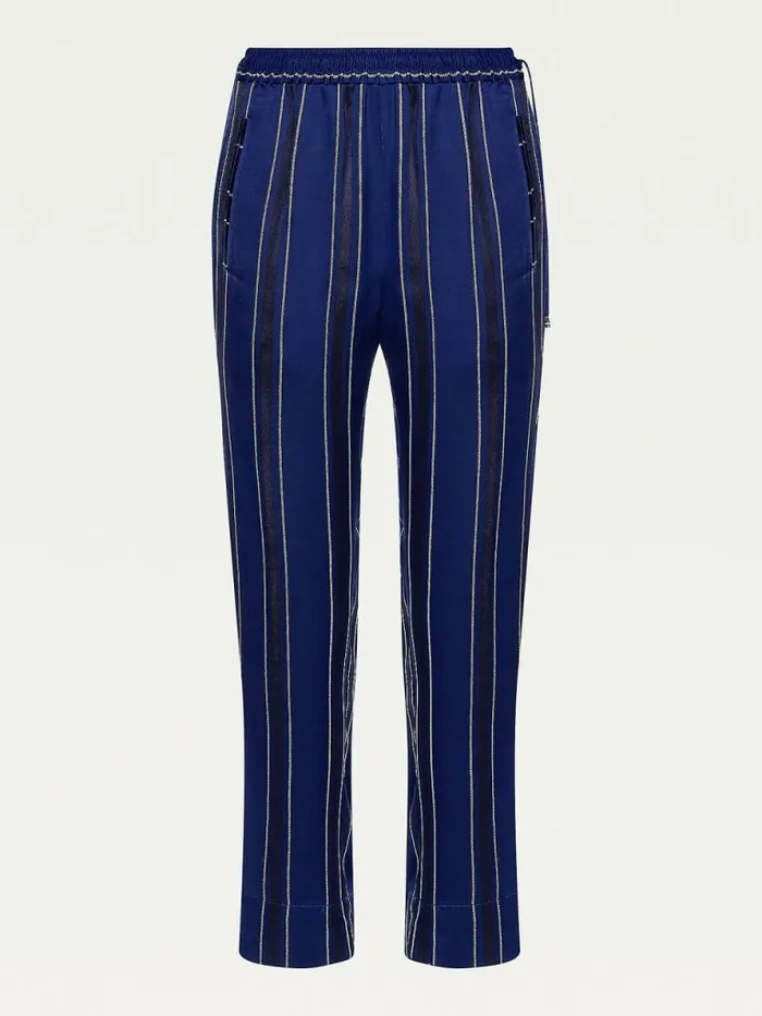Tommy Hilfiger Tommy Icons Stripe Relaxed Tapered Trousers Icon Desert Sky Stp Womens CoOrds