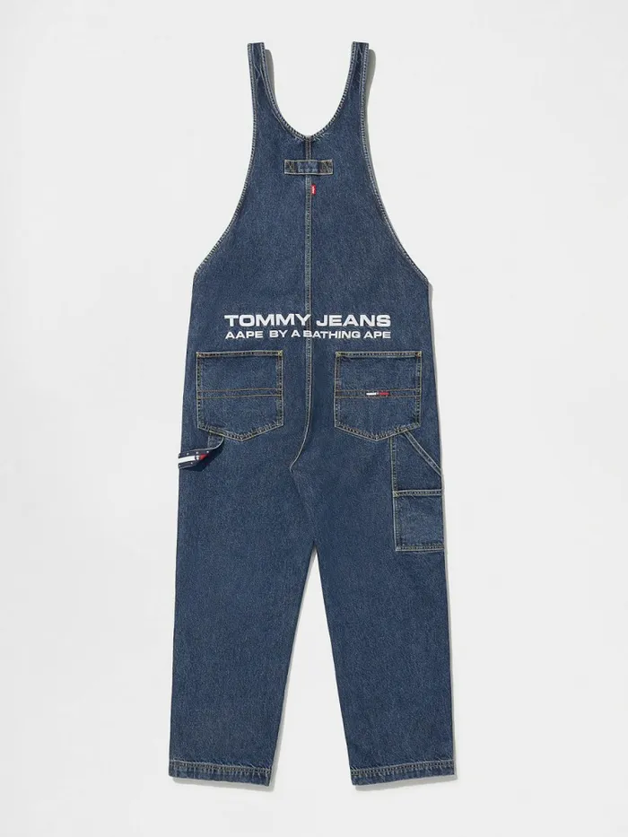 Tommy Hilfiger Tommy X Aape Denim Dungarees Denim Washed Blue Mens Jeans Casaul