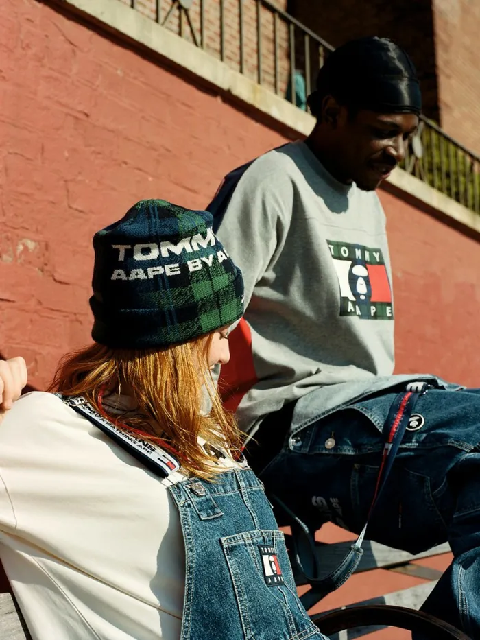 Tommy Hilfiger Tommy X Aape Denim Dungarees Denim Washed Blue Mens Jeans Casaul