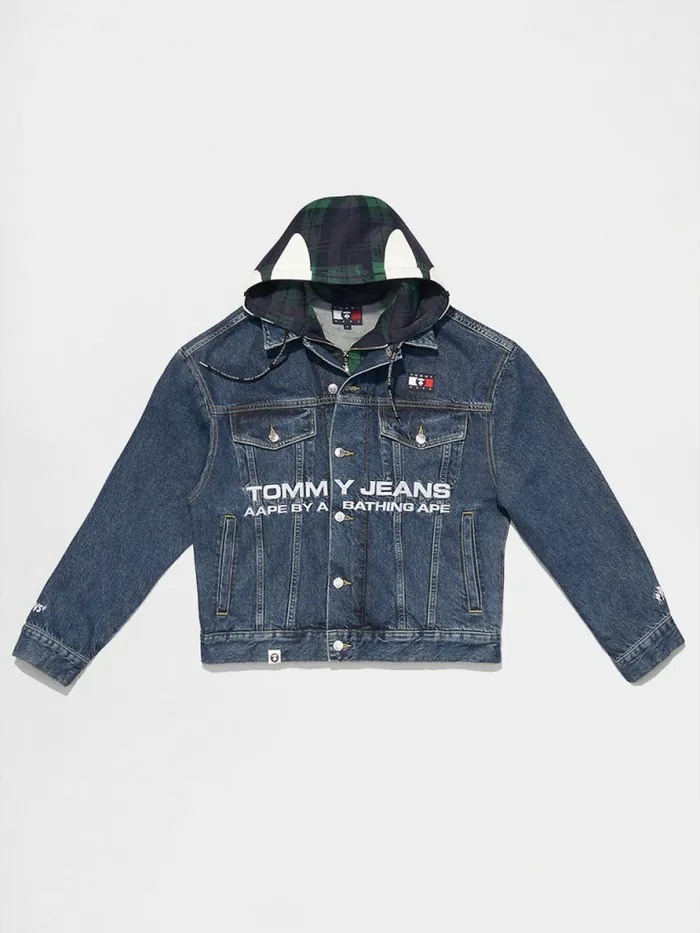 Tommy Hilfiger Tommy X Aape Denim Jacket Denim Washed Blue Womens Coats and Jackets Cheap On Sale Tommy Hilfiger Tommy X Aape Denim Jacket Denim Washed Blue Womens Coats and Jackets Cheap On Sale