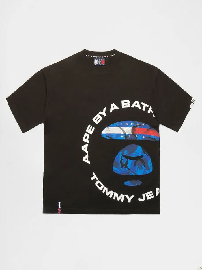 Tommy Hilfiger Tommy X Aape TShirt Black Womens TShirts On Sale