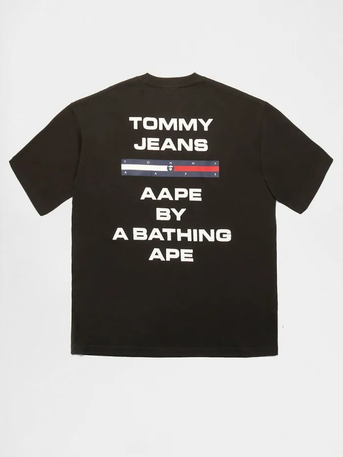 Tommy Hilfiger Tommy X Aape TShirt Black Womens TShirts On Sale