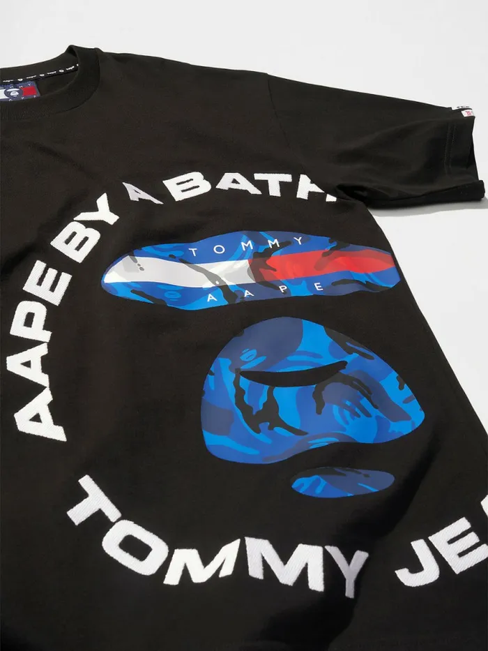 Tommy Hilfiger Tommy X Aape TShirt Black Womens TShirts On Sale