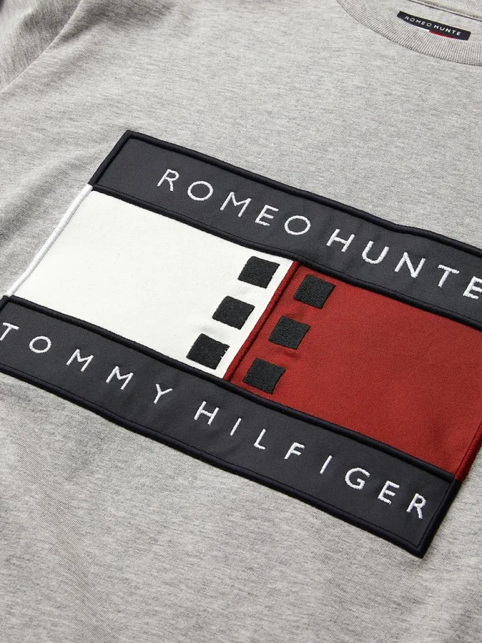 Tommy Hilfiger Tommyxromeo DualGender TShirt Grey Heather Mens TShirts Fashion