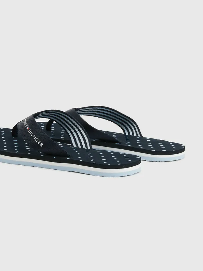 Tommy Hilfiger Tonal Flag Print FlipFlops Desert Sky Womens Sandals Casaul