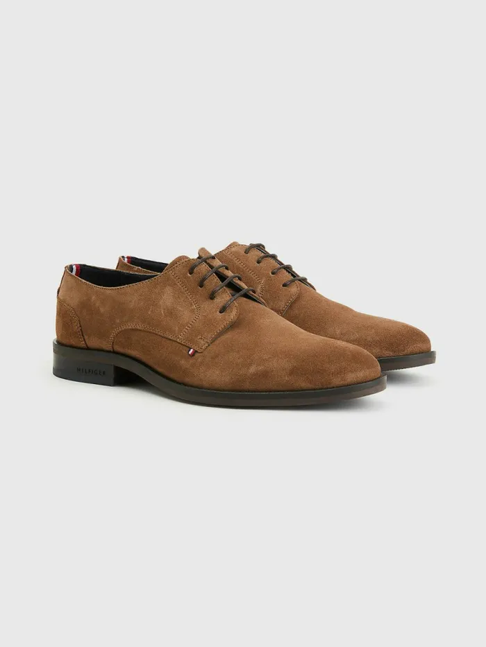 Tommy Hilfiger Tonal Flag Suede Derby Shoes Timber Mens Formal Shoes and Brogues For Sale Tommy Hilfiger Tonal Flag Suede Derby Shoes Timber Mens Formal Shoes and Brogues For Sale