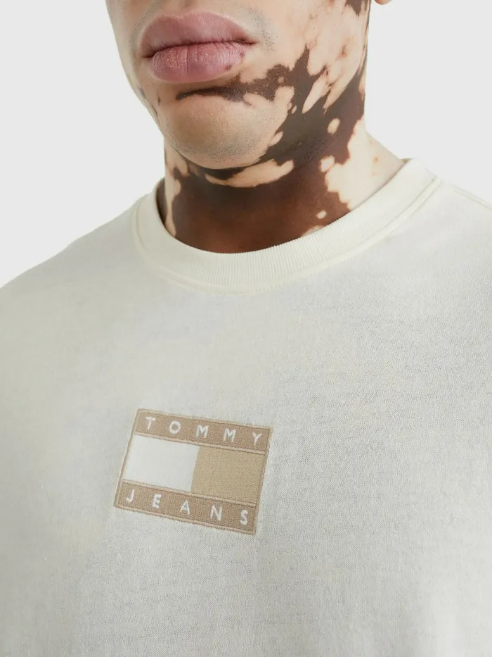 Tommy Hilfiger Tonal Logo Back TShirt Ancient White Mens TShirts For Sale