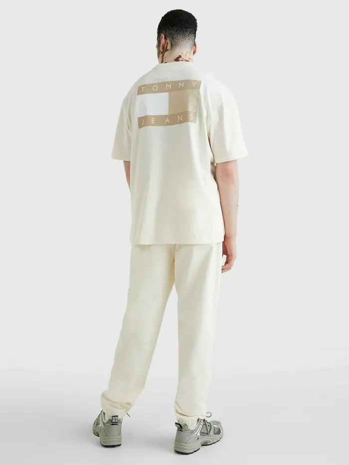 Tommy Hilfiger Tonal Logo Back TShirt Ancient White Mens TShirts For Sale