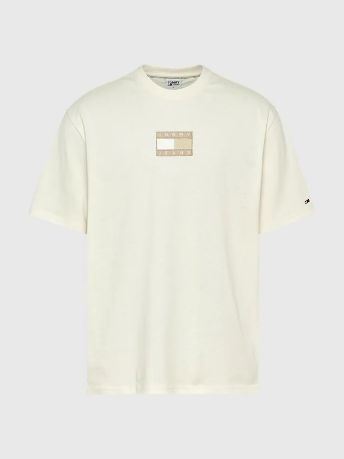 Tommy Hilfiger Tonal Logo Back TShirt Ancient White Mens TShirts For Sale