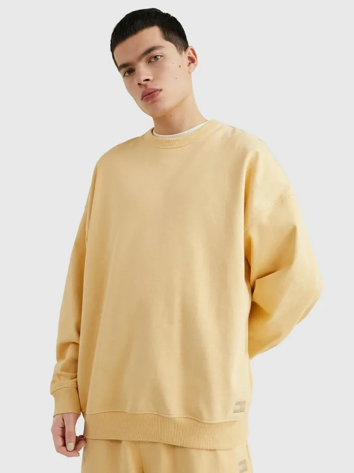 Tommy Hilfiger Tonal Logo Crew Neck Sweatshirt Prairie Yellow Mens Sweatshirts and Hoodies Sale Tommy Hilfiger Tonal Logo Crew Neck Sweatshirt Prairie Yellow Mens Sweatshirts and Hoodies Sale