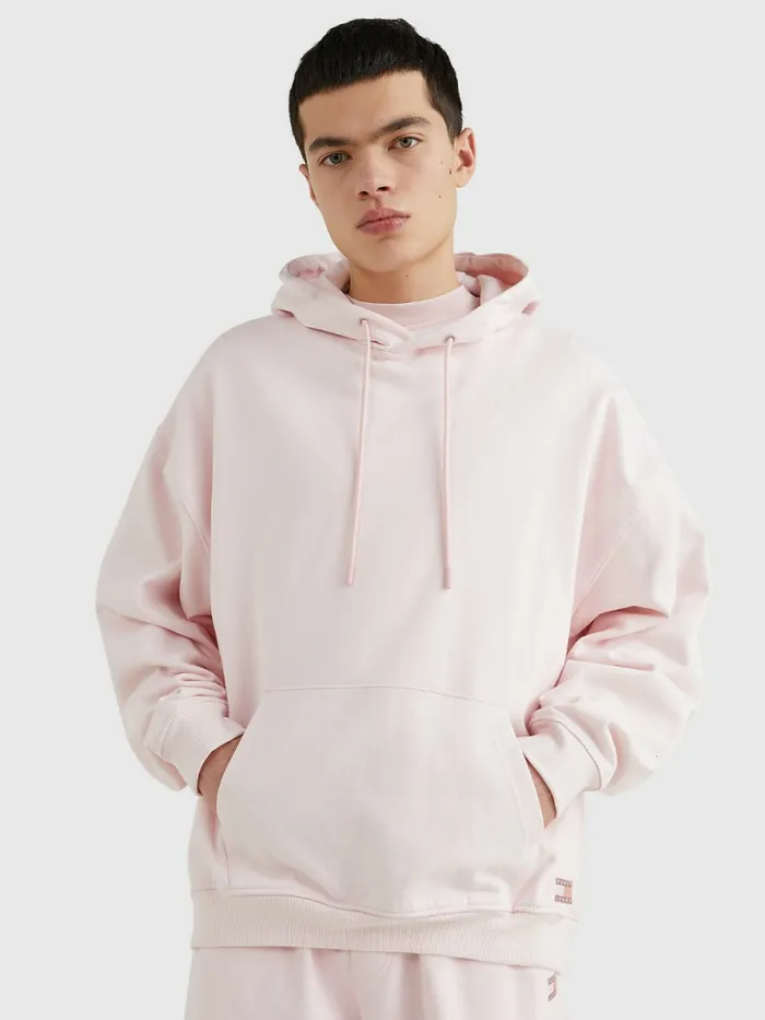 Tommy Hilfiger Tonal Logo Hoody Broadway Pink Mens Sweatshirts and Hoodies Gift for Friend Tommy Hilfiger Tonal Logo Hoody Broadway Pink Mens Sweatshirts and Hoodies Gift for Friend