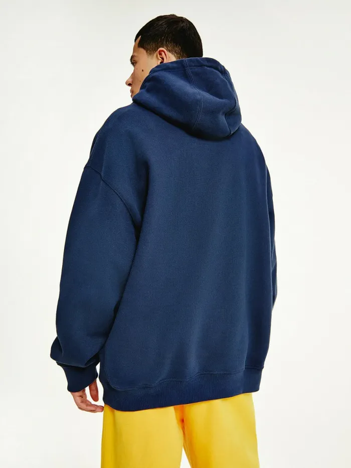 Tommy Hilfiger Tonal Logo Hoody Twilight Navy Mens Sweatshirts and Hoodies Gift for Friend