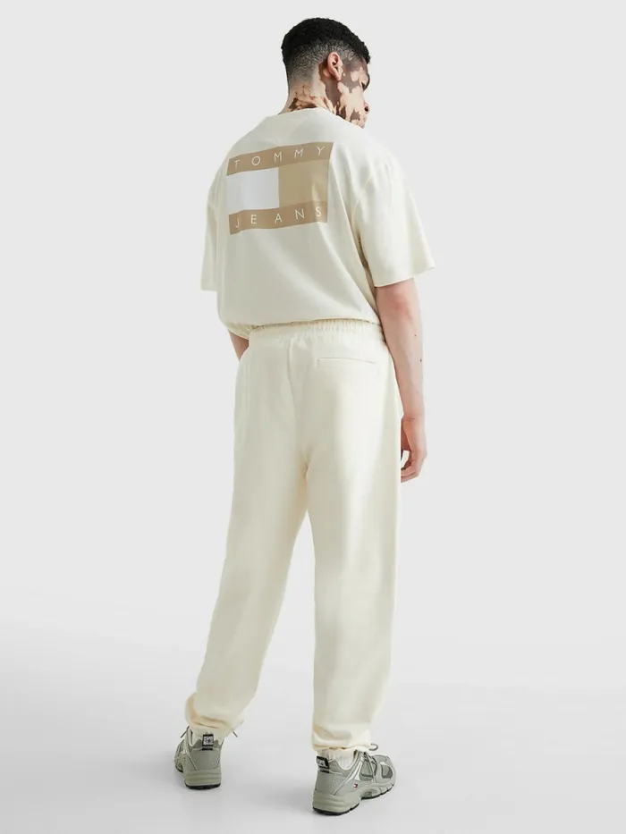 Tommy Hilfiger Tonal Logo Relaxed Fit Joggers Ancient White Mens Tracksuits Gift Ideas