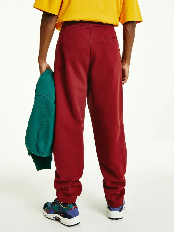 Tommy Hilfiger Tonal Logo Relaxed Fit Joggers Bing Cherry Mens Trousers
