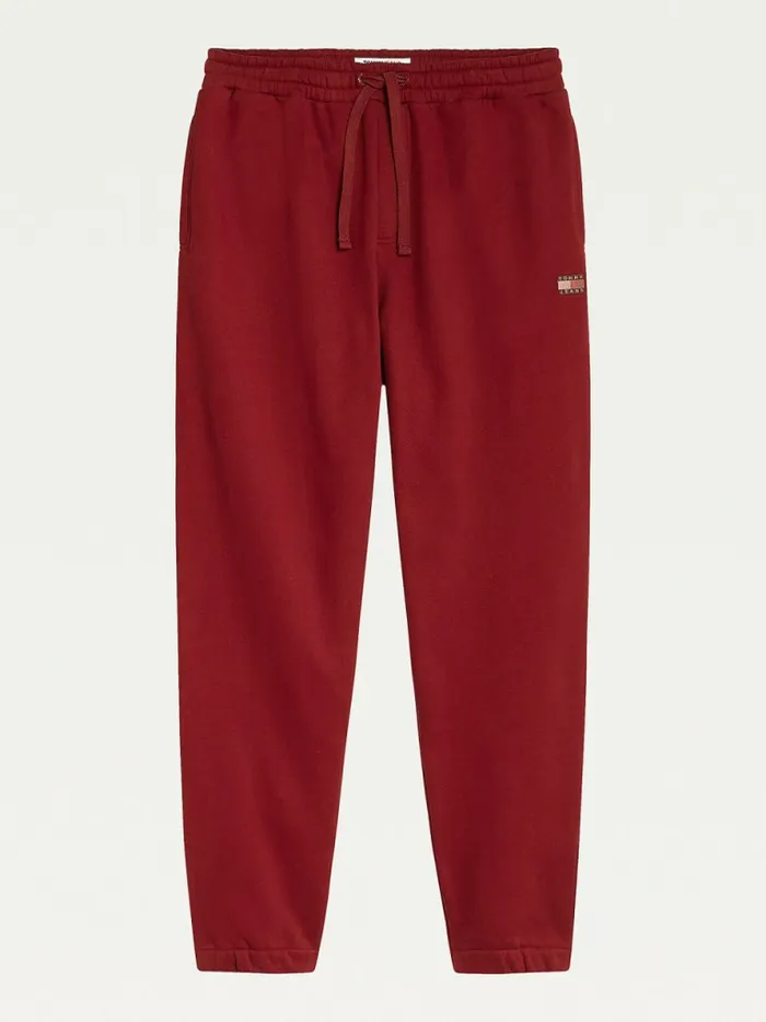 Tommy Hilfiger Tonal Logo Relaxed Fit Joggers Bing Cherry Mens Trousers