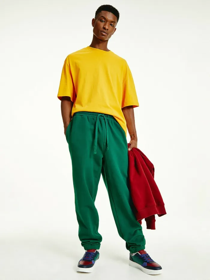 Tommy Hilfiger Tonal Logo Relaxed Fit Joggers Rural Green Mens Trousers