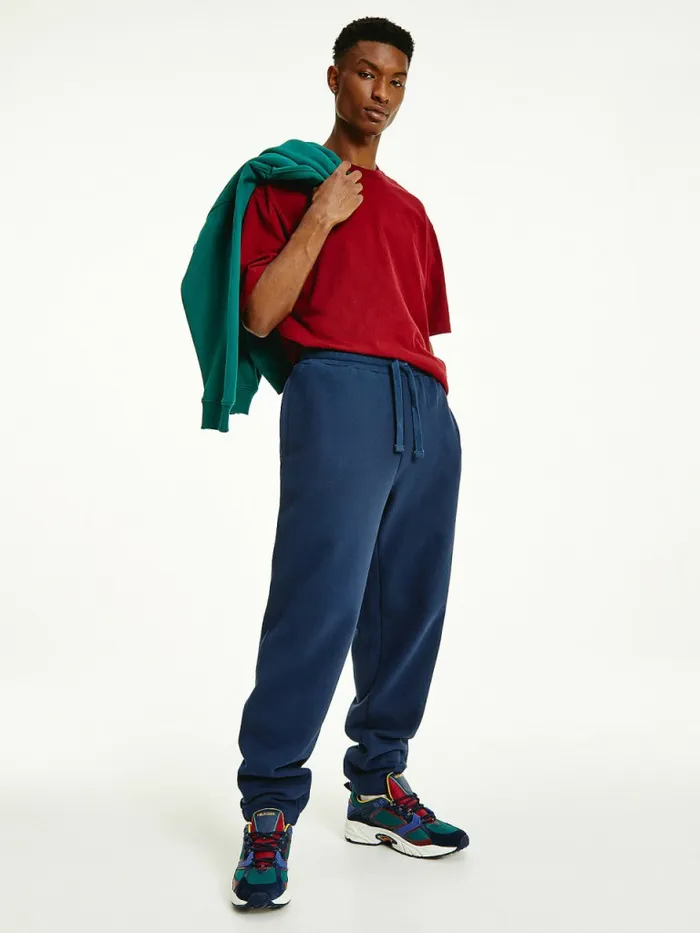 Tommy Hilfiger Tonal Logo Relaxed Fit Joggers Twilight Navy Mens Trousers