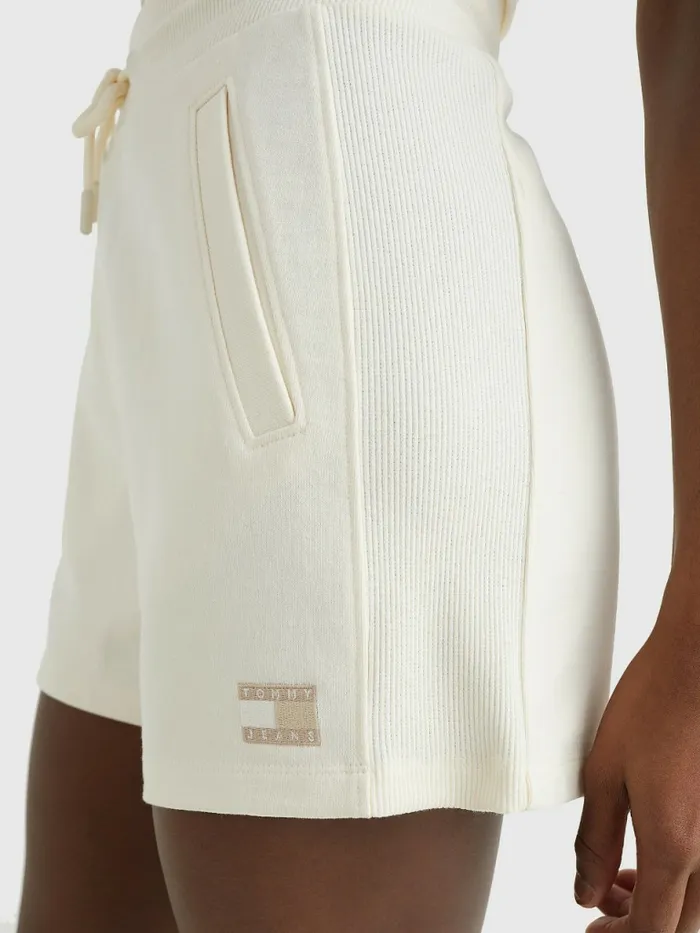 Tommy Hilfiger Tonal Logo Shorts Ancient White Womens Shorts Cheap On Sale