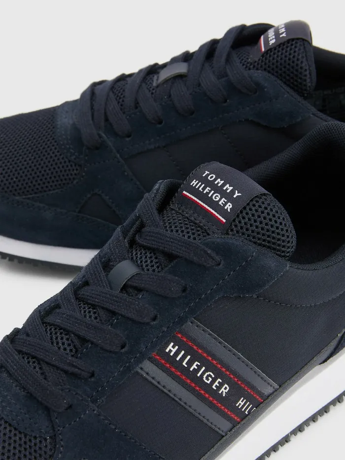 Tommy Hilfiger Tonal Mixed Texture Runner Trainers Desert Sky Mens Casual Shoes Gift 4 You