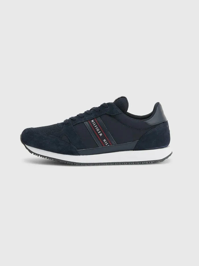 Tommy Hilfiger Tonal Mixed Texture Runner Trainers Desert Sky Mens Casual Shoes Gift 4 You