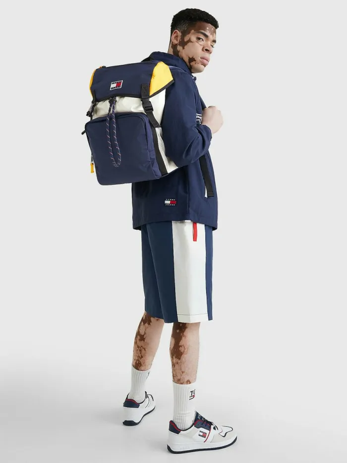 Tommy Hilfiger Travel Flap Backpack Colorblock Mens Bags Near Me