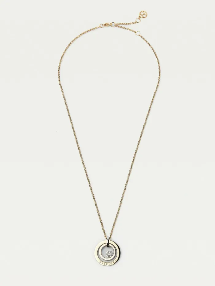 Tommy Hilfiger TripleTone Rose GoldPlated Loop Necklace Two Tone Womens Jewellery Tommy Hilfiger TripleTone Rose GoldPlated Loop Necklace Two Tone Womens Jewellery